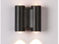 8 x bidirectionele led wandlamp – 4w – 3500k warm wit – ip54 – sw-47-2 - afbeelding 1 van  3