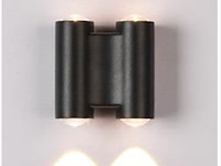8 x bidirectionele led wandlamp – 4w – 3500k warm wit – ip54 – sw-47-2 - afbeelding 1 van  3