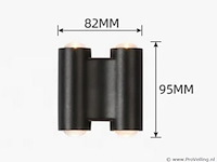 8 x bidirectionele led wandlamp – 4w – 3500k warm wit – ip54 – sw-47-2 - afbeelding 3 van  3