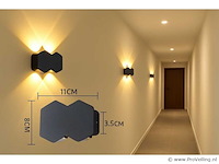 8 x bidirectionele led wandlamp – 4w – 3500k warm wit – ip54 – sw-51-2 - afbeelding 3 van  4
