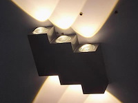8 x bidirectionele led wandlamp – 6w – 3500k warm wit – ip54 – sw-45-3 - afbeelding 4 van  4