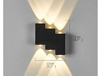 8 x bidirectionele led wandlamp – 6w – 3500k warm wit – ip54 – sw-45-3 - afbeelding 4 van  8