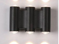 8 x bidirectionele led wandlamp – 6w – 3500k warm wit – ip54 – sw-47-3 - afbeelding 1 van  3