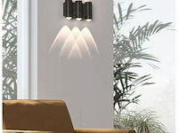 8 x bidirectionele led wandlamp – 6w – 3500k warm wit – ip54 – sw-47-3 - afbeelding 2 van  3