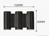 8 x bidirectionele led wandlamp – 6w – 3500k warm wit – ip54 – sw-47-3 - afbeelding 3 van  3