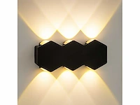 8 x bidirectionele led wandlamp – 6w – 3500k warm wit – ip54 – sw-51-3