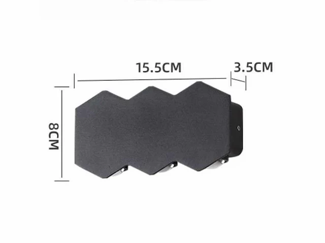 8 x bidirectionele led wandlamp – 6w – 3500k warm wit – ip54 – sw-51-3 - afbeelding 7 van  8