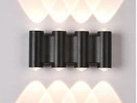 8 x bidirectionele led wandlamp – 8w – 3500k warm wit – ip54 – sw-47-4 - afbeelding 1 van  3
