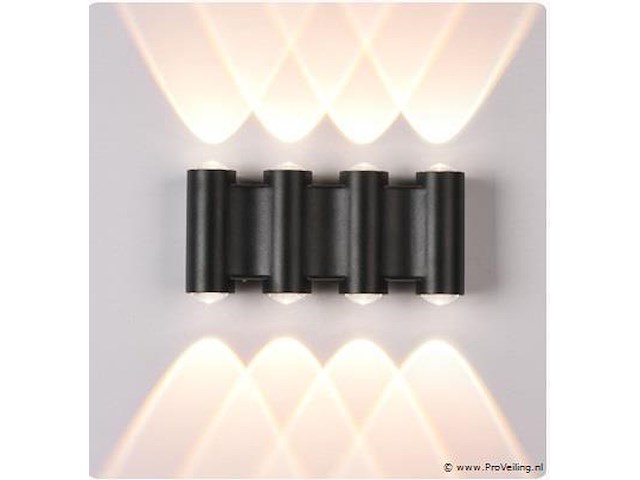 8 x bidirectionele led wandlamp – 8w – 3500k warm wit – ip54 – sw-47-4 - afbeelding 1 van  3