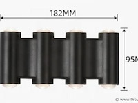 8 x bidirectionele led wandlamp – 8w – 3500k warm wit – ip54 – sw-47-4 - afbeelding 3 van  3