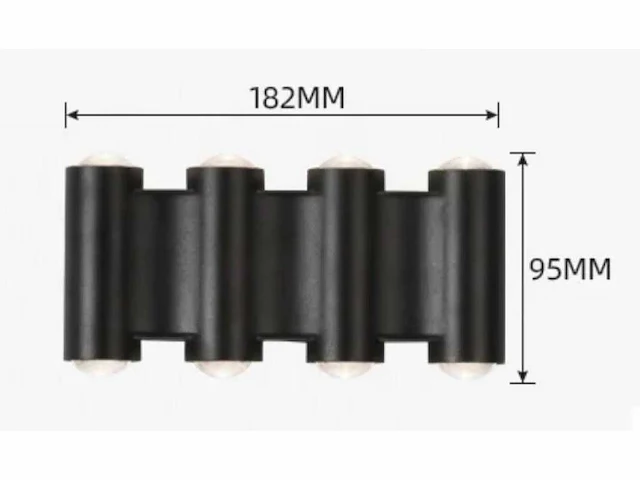 8 x bidirectionele led wandlamp – 8w – 3500k warm wit – ip54 – sw-47-4 - afbeelding 3 van  6