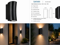 8 x buiten wandlamp up & down – gu10 – zwart – ip44 – safari - afbeelding 5 van  5