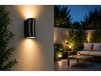 8 x buiten wandlamp up & down – gu10 – zwart – ip44 – safari - afbeelding 13 van  15