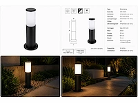 8 x buitenlamp tuinpaal – e27 – zwart – ip44 – 300mm – kavak-3 - afbeelding 2 van  15