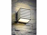 8 x cube opal buiten wandlamp zebra