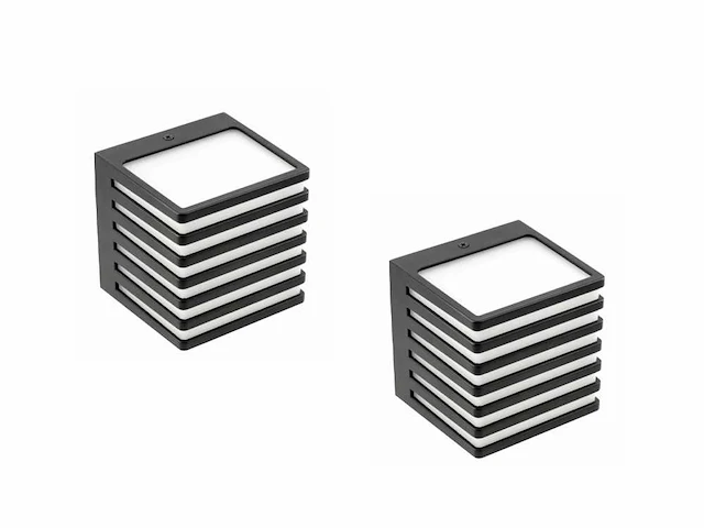 8 x cube opal buiten wandlamp zebra - afbeelding 4 van  5