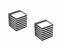 8 x cube opal buiten wandlamp zebra - afbeelding 4 van  5