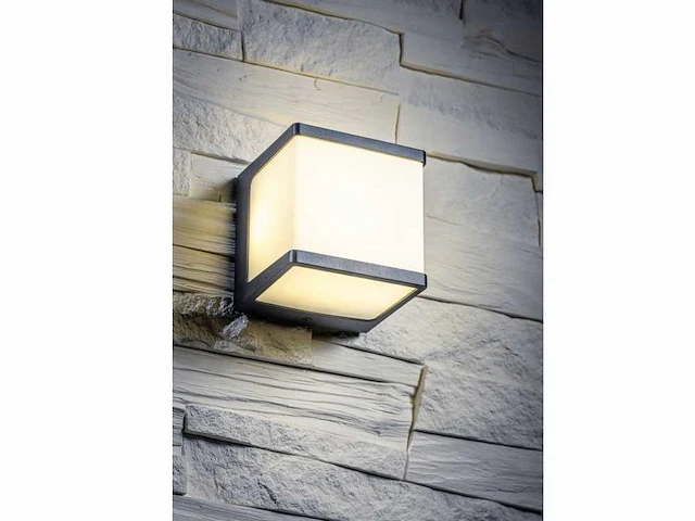 8 x cube opal buiten wandlamp zwart - afbeelding 6 van  8