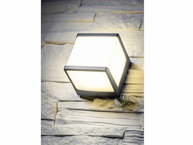 8 x cube opal buiten wandlamp zwart - afbeelding 2 van  8