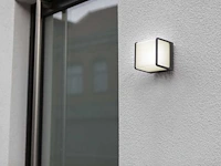 8 x cube opal buiten wandlamp zwart - afbeelding 3 van  8