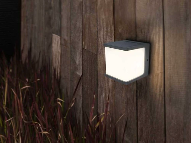 8 x cube opal buiten wandlamp zwart - afbeelding 4 van  8