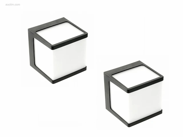 8 x cube opal led wand armaturen - afbeelding 4 van  8