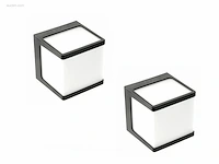 8 x cube opal led wand armaturen - afbeelding 4 van  8
