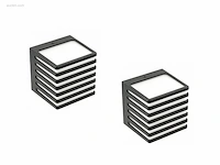 8 x cube opal zebrano wand armaturen - afbeelding 3 van  5