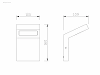 8 x gt 60 design wand lamp zwart - afbeelding 4 van  7
