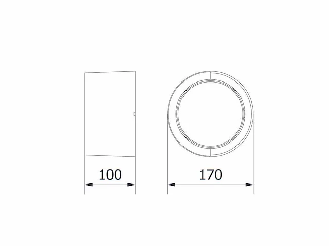 8 x gt cara led wand armatuur zwart - afbeelding 6 van  7