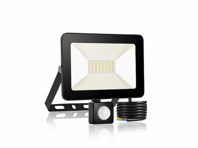 8 x gt ilux 30 watt led breedstraler + pir - afbeelding 1 van  8