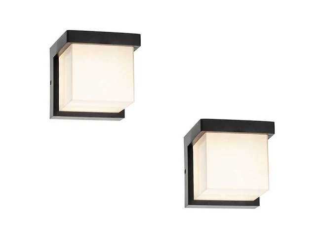 8 x gt trope led wand armatuur zwart - afbeelding 1 van  7