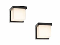 8 x gt trope led wand armatuur zwart - afbeelding 1 van  7