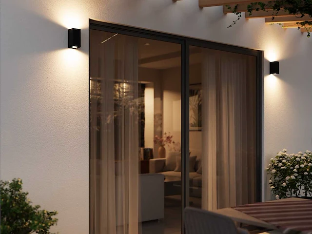 8 x gt walilight eco wand lampen zwart - afbeelding 2 van  7