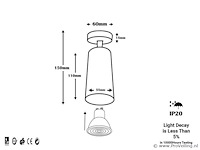 8 x gu10 opbouwspot armatuur – draaibaar – ip20 – zwart - afbeelding 5 van  5