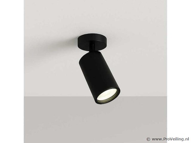 8 x gu10 opbouwspot armatuur – draaibaar – ip20 – zwart - afbeelding 2 van  5