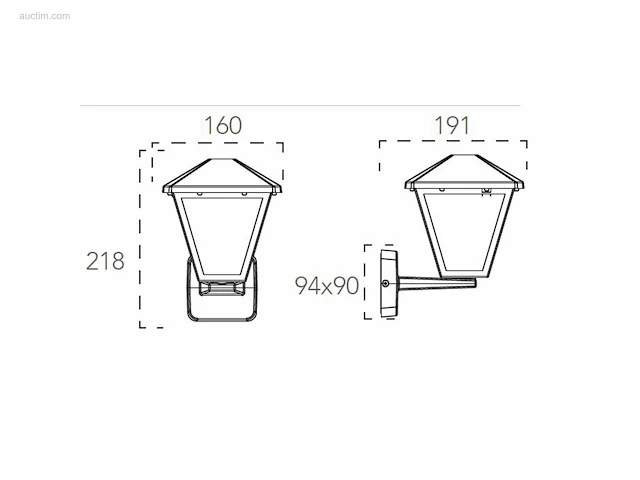 8 x intec prisma wand lampen - afbeelding 3 van  5