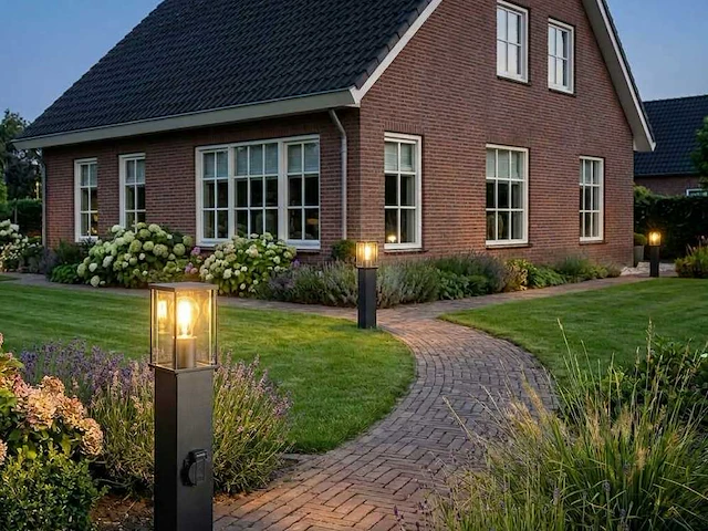 8 x keni 50 buiten lamp schuko zwart - afbeelding 7 van  9