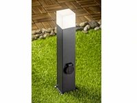 8 x largo 50 schuko buiten lamp zwart