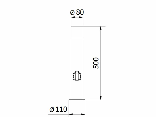 8 x largo 50 schuko buiten lamp zwart - afbeelding 3 van  7
