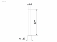 8 x largo 80 buiten lamp dimbaar zwart - afbeelding 2 van  9
