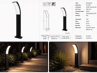 8 x led buiten sokkel lamp – 12w – 4200k neutraal wit - zwart – ip65 – prestige-2 - afbeelding 5 van  5