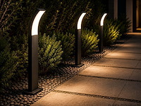 8 x led buiten sokkel lamp – 12w – 4200k neutraal wit - zwart – ip65 – prestige-3 - afbeelding 1 van  5