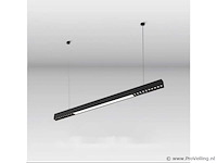 8 x led lineaire hanglamp – 35w – 120cm – ip20 – zwart – inclusief montageset - afbeelding 2 van  5