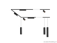8 x led lineaire spot voor magnetische rail – 48v – 12w – 4000k neutraal wit – alfa - afbeelding 5 van  5