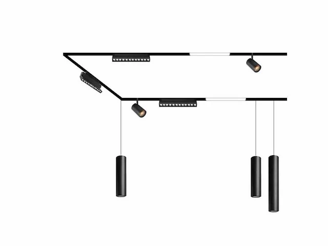8 x led lineaire spot voor magnetische rail – 48v – 12w – 4000k neutraal wit – alfa - afbeelding 5 van  5