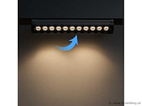 8 x led lineaire spot voor magnetische rail – 48v – 18w – 4000k neutraal wit – alfa - afbeelding 1 van  5