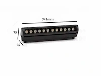 8 x led lineaire spot voor magnetische rail – 48v – 18w – 4000k neutraal wit – alfa - afbeelding 5 van  5