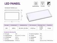8 x led paneel 24w – 6400k koud wit - 595x295mm – ip20 – zodiac-24 - afbeelding 4 van  5