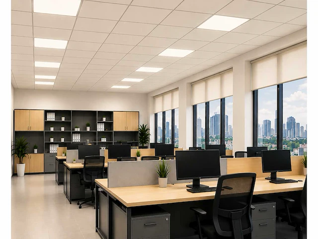 8 x led paneel 45w – 4200k neutraal wit - 595x595mm – ip20 – galaksi - afbeelding 1 van  5